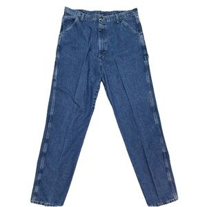 Vintage Old Mill Carpenter‎ Jeans Mens 38x34 Blue Denim Workwear Straight Leg